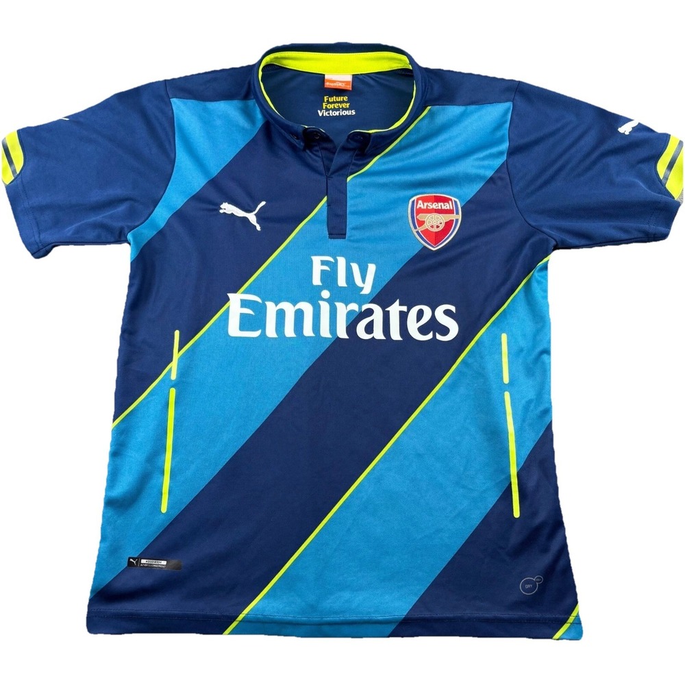 Puma Shirt Men's S Blue Logo #21 Benavides‎ Fly Emirates Arsenal Football Team